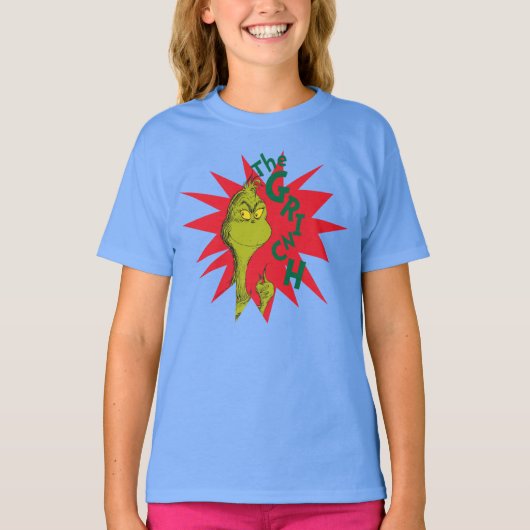 クラシック・グリンチ | 赤いスターバースト Tシャツ (正面)