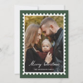 クラシック グリーン クリスマス ポストカード 5 枚の写真 (正面)