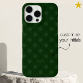 クラシック グリーン ドット カスタム 名前イニシャル Case-Mate iPhoneケース