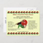 クラシック・グルメ・パスタソース・ポストカード ポストカード (正面/裏面)