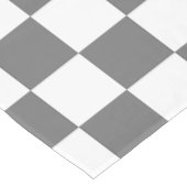 クラシック グレー チェックボード テーブルクロス (アングル)