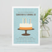 クラシック ケーキ バースデー インビテーション (スタンド正面)