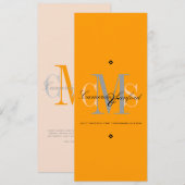 クラシック＋コンテンポラリーなモノグラム結婚式招待状 招待状 (正面/裏面)