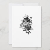 クラシック ゴシック ホワイト ウェディング セーブ・ザ・デート (裏面)