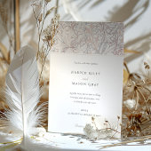 クラシック ゴールデン ユリ エレガント パステル モリス ウェディング 招待状