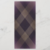 クラシック ゴールド デコ パープル カリグラフィー モノグラム プログラム (裏面)