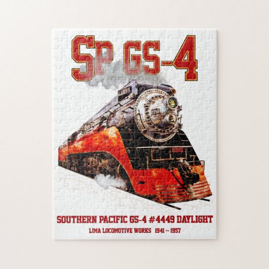クラシック サザンパシフィック GS-4 蒸気機関車 ジグソーパズル (縦)
