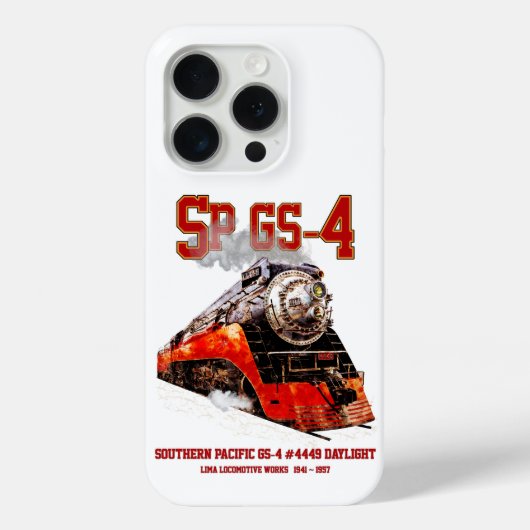 クラシック サザンパシフィック GS-4 蒸気機関車 Case-Mate iPhoneケース (裏面)