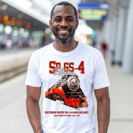 クラシック サザンパシフィック GS-4 蒸気機関車 Tシャツ