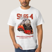 クラシック サザンパシフィック GS-4 蒸気機関車 Tシャツ (正面)