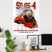 クラシック サザンパシフィックGS-4蒸気機関車 ポスター (ホームオフィス)