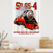 クラシック サザンパシフィックGS-4蒸気機関車 ポスター (キッチン)