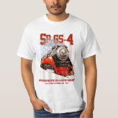クラシック サザンパシフィックGS-4蒸気機関車 Tシャツ (正面)