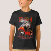 クラシック サザンパシフィックGS-4蒸気機関車 Tシャツ (正面)
