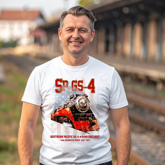 クラシック サザンパシフィックGS-4蒸気機関車 Tシャツ