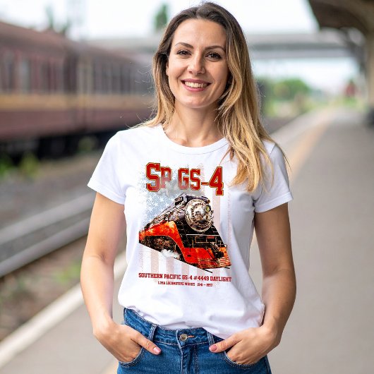 クラシック サザンパシフィックGS-4蒸気機関車 Tシャツ