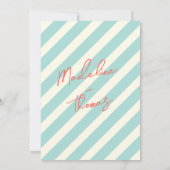 クラシック サマー パステル ウィムジカル スクリプト ウェディング 招待状 (裏面)