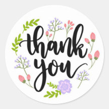 クラシック サンクス ラウンド ステッカー