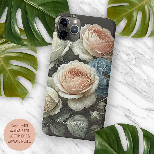 クラシック・シックなバラの植物画 Case-Mate iPhoneケース