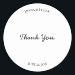 クラシック シック ウェディング フェイバー スティッカー ラウンドシール<br><div class="desc">クラシックでエレガントなウェディング フェイバー スティッカー</div>