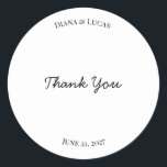 クラシック シック ウェディング フェイバー スティッカー ラウンドシール<br><div class="desc">クラシックでエレガントなウェディング フェイバー スティッカー</div>