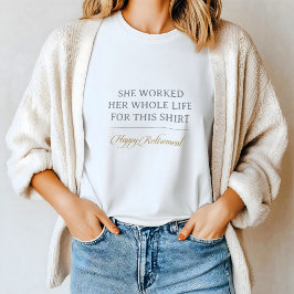 クラシック シック カリグラフィー ハッピー リタイアメント Tシャツ