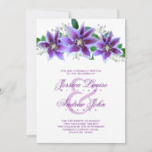 クラシック シック クレマティス ウェディング インビテーション (正面)