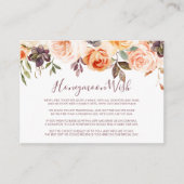 クラシック シック ボヘミア フラワーハニームーン ウィッシュ    エンクロージャーカード (正面)