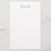 クラシック シンプル クリーン プロフェッショナル ビジネス 便箋 (正面)