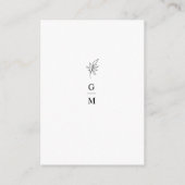 クラシック シンプル ミニマリスト お礼 封入カード エンクロージャーカード (裏面)