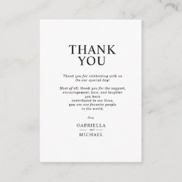 クラシック シンプル ミニマリスト お礼 封入カード エンクロージャーカード