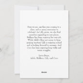 クラシック シンプル メリークリスマス 垂直 4 枚の写真 シーズンカード (裏面)