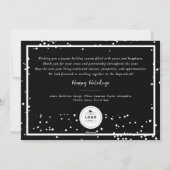 クラシック シーズン グリーティング シール 写真 ビジネス シーズンカード (裏面)