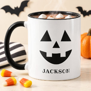 クラシック ジャック オ ランタン フェイス 名前 ハロウィン マグカップ