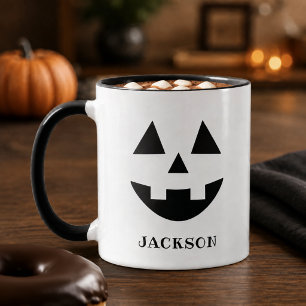 クラシック ジャック オ ランタン フェイス 名前 ハロウィン マグカップ