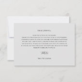 クラシック スクリプト カリグラフィー エレガント サンクス カード (裏面)