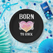 クラシック スケルトン ハンズ ハート グラフィック ペーパープレート (パーティー)