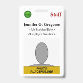 クラシック「スタッフ」バッジ バッジ (Back)