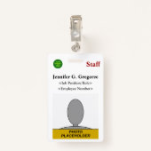 クラシック「スタッフ」バッジ バッジ (裏面クリップ)