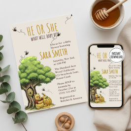 クラシック・ストーリーブックベア 「赤ちゃんはどうなるの」ベイビー 招待状