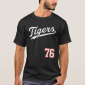 クラシック・タイガース・ベースボール 76 (黒) Tシャツ (正面)