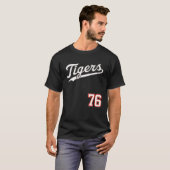 クラシック・タイガース・ベースボール 76 (黒) Tシャツ (正面フル)