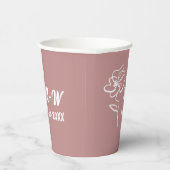 クラシック&ダスティモダンバラピンクフローラスケッチ 紙コップ (右)