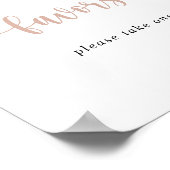 クラシック ダスティ ピンク ローズ フラワーフェイバーズ サイン (角)