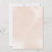 クラシック ダスティ ピンク ローズ フローラル カジュアル ウェディング 招待状 (裏面)