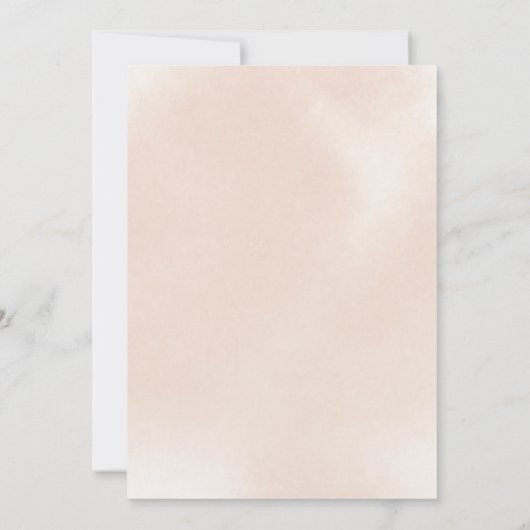 クラシック ダスティ ピンク ローズ 50周年 結婚記念日 招待状 (裏面)