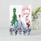 クラシック ダンシング サンタとトナカイ シーズンカード (スタンド正面)