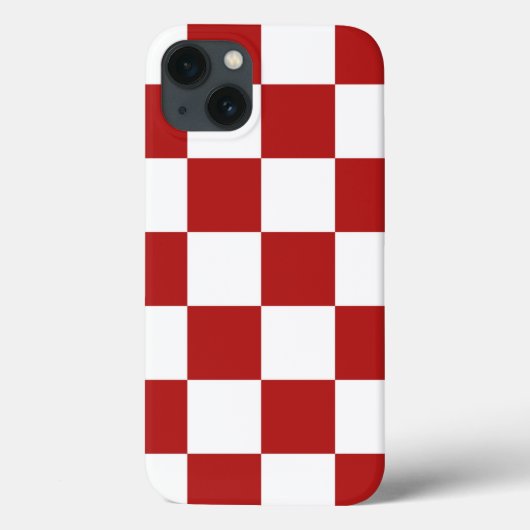 クラシック チェック柄 赤 白 Case-Mate iPhoneケース (裏面)