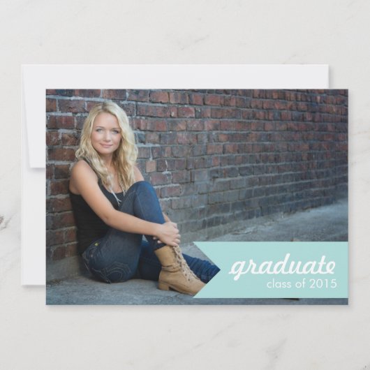 クラシック・ティファニーの卒業発表 – 招待状 (正面)