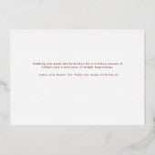 クラシック ディープレッド シンプル プライド フレーム 箔シーズンカード (裏面)